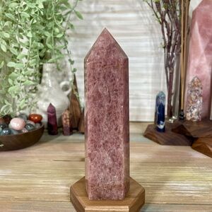 0469 Strawberry Quartz Crystal Tower - Large 7 Inches Tall